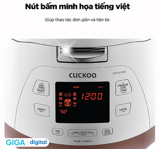 Nồi cơm điện tử Cuckoo CRP-M1000S/P2PGVNCV dễ dàng sử dụng