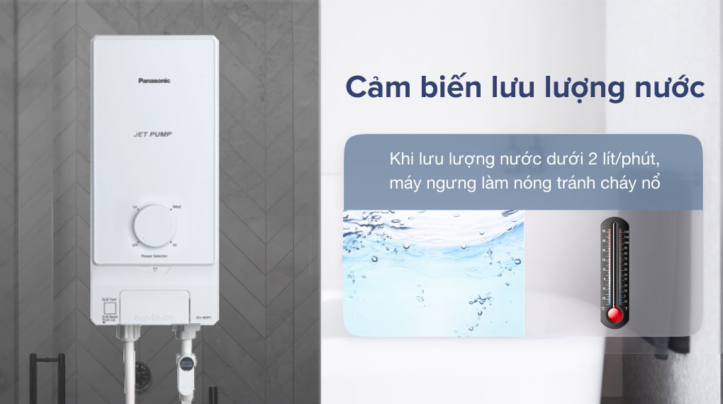 Vòi sen có tính kháng khuẩn ion Ag+ - Máy nước nóng Panasonic DH-4MP1VW 4.5 kW