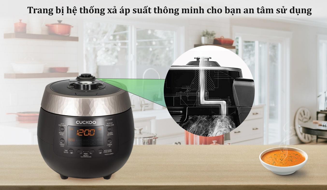 Nồi cơm điện tử áp suất Cuckoo 1.08 lít CRP-R0600F/BKGBCRVNCV