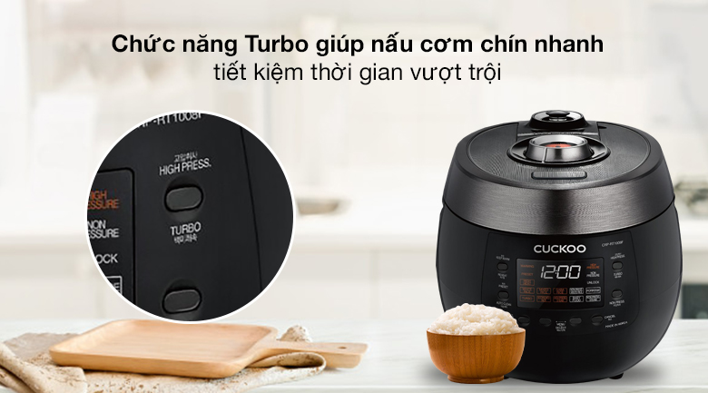 Turbo - Nồi cơm áp suất điện tử Cuckoo 1.8 lít CRP-RT1008F/BKTSVNCV