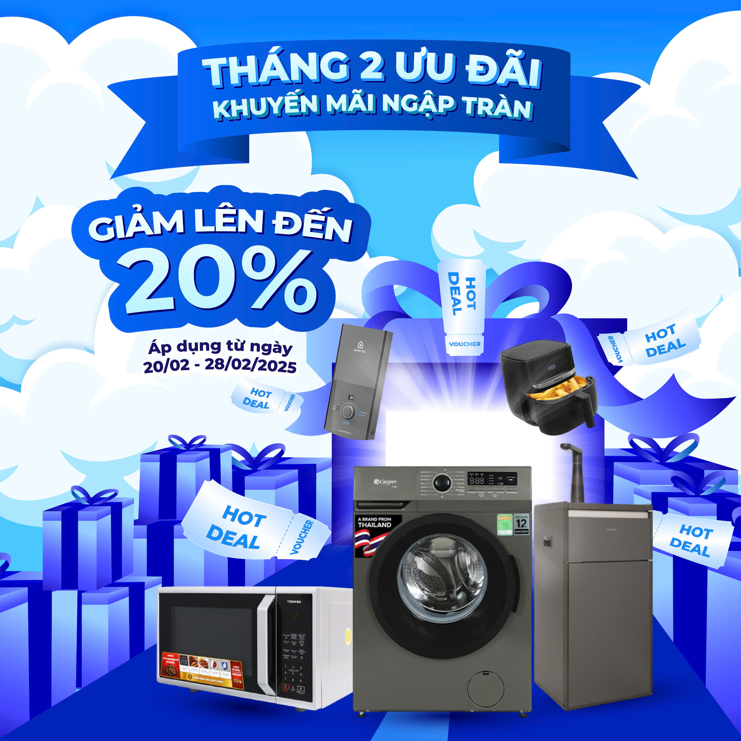 ưu đãi lên đến 20%, ưu đãi tháng 2, khuyến mãi tháng 2