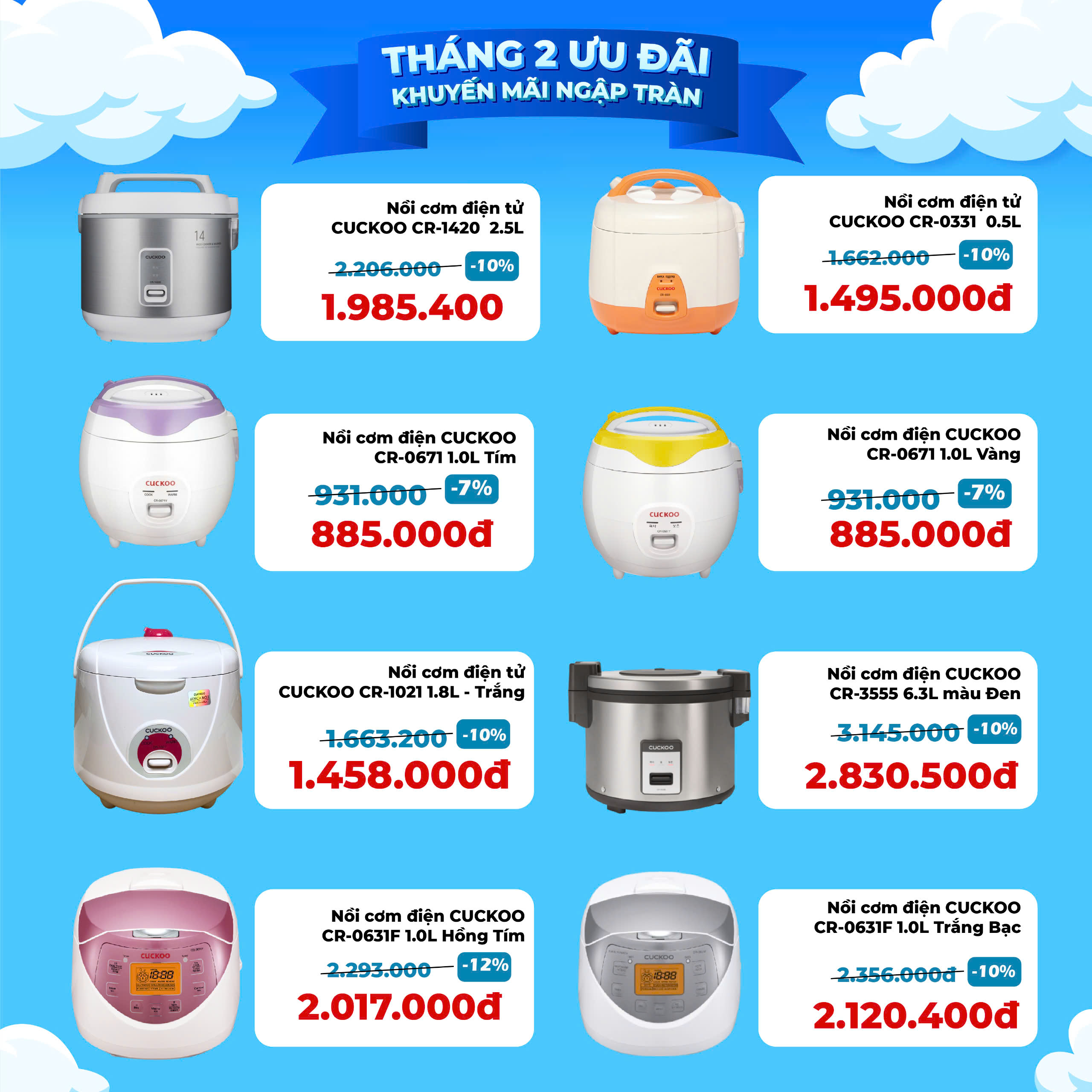 ưu đãi lên đến 20%, ưu đãi tháng 2, khuyến mãi tháng 2