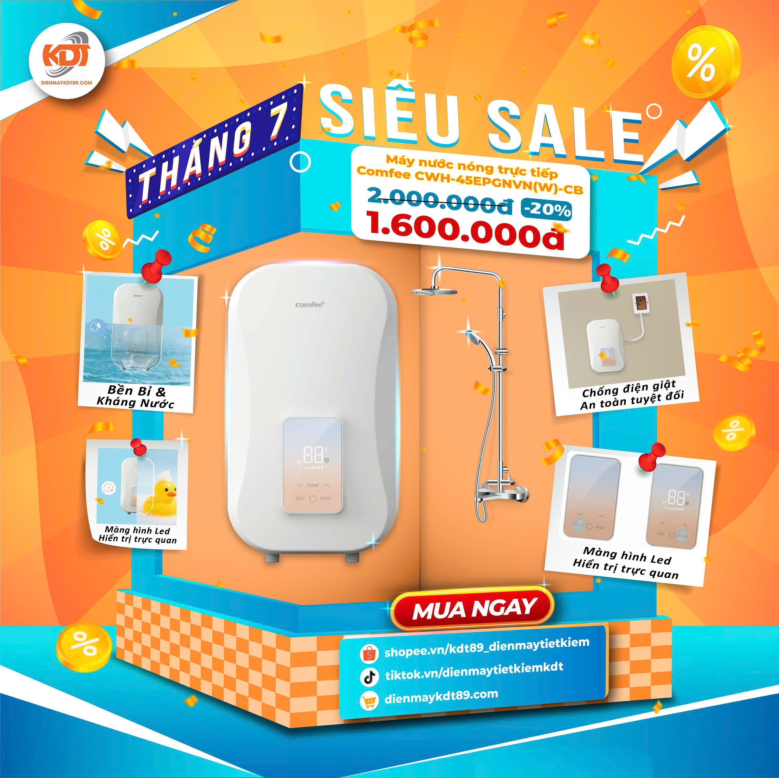 máy nước nóng Comfee