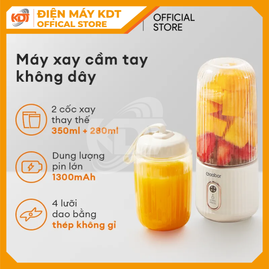 Cốc xay sinh tố cầm tay Gaabor FP03T-WH01A