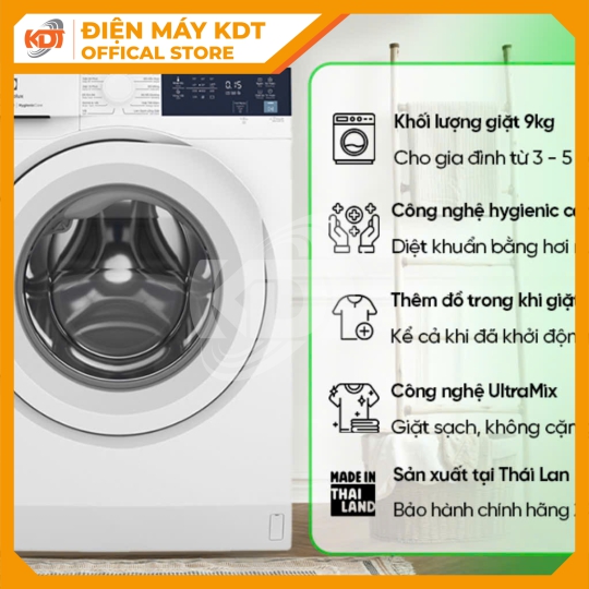 Máy giặt Inverter Electrolux 9 kg EWF9024D3WB