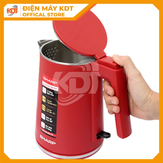 Bình đun siêu tốc Sharp 1 lít EKJ-10DVPS-RD