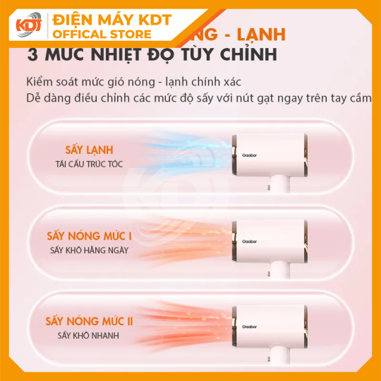 Máy sấy tóc 2 chiều ion âm Gaabor GHD-N1000D