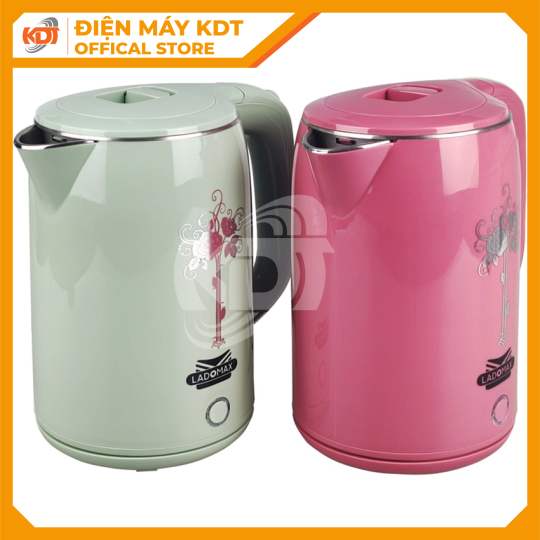 Ấm đun siêu tốc Ladomax 2.5 Lít HA-887 (Hồng, Xanh)
